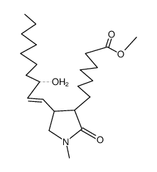 7-[4-((E)-3-Hydroxy-dec-1-enyl)-1-methyl-2-oxo-pyrrolidin-3-yl]-heptanoic acid methyl ester结构式