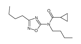 N-butyl-N-(3-butyl-1,2,4-oxadiazol-5-yl)cyclopropanecarboxamide Structure