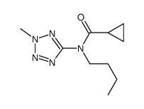 N-butyl-N-(2-methyltetrazol-5-yl)cyclopropanecarboxamide结构式