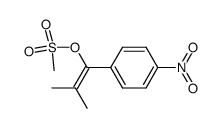 Methanesulfonic acid 2-methyl-1-(4-nitro-phenyl)-propenyl ester Structure