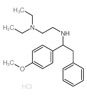 1,2-Ethanediamine,N1,N1-diethyl-N2-[1-(4-methoxyphenyl)-2-phenylethyl]-, hydrochloride (1:2) Structure