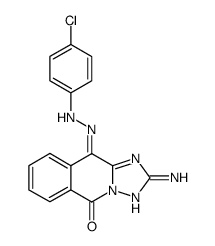 2-amino-[1,2,4]triazolo[1,5-b]isoquinoline-5,10-dione 10-[(4-chloro-phenyl)-hydrazone]结构式