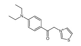 1-[4-(diethylamino)phenyl]-2-(1,3-thiazol-3-ium-3-yl)ethanone结构式