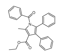 1-benzoyl-2-methyl-4,5-diphenyl-pyrrole-3-carboxylic acid ethyl ester Structure