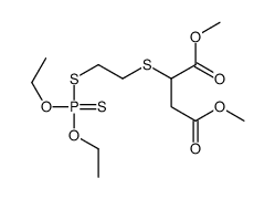dimethyl 2-(2-diethoxyphosphinothioylsulfanylethylsulfanyl)butanedioate Structure