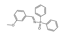 (E)-N-(3-methoxybenzylidene)-P,P-diphenylphosphinic amide结构式