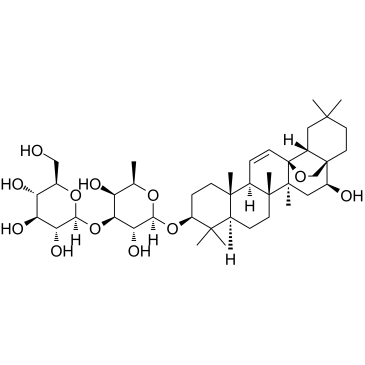 13,28-Epoxy-16β-hydroxyolean-11-en-3β-yl 6-deoxy-3-O-(β-D-glucopyranosyl)-β-D-galactopyranoside picture
