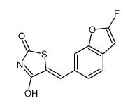 5-[(2-fluoro-1-benzofuran-6-yl)methylidene]-1,3-thiazolidine-2,4-dione结构式