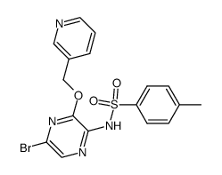 6-bromo-2-((pyridin-3-yl)methyloxy)-3-(4-methylphenylsulfonylamino)pyrazine Structure