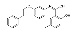 2-hydroxy-5-methyl-N-[3-(2-phenylethoxy)phenyl]benzamide结构式