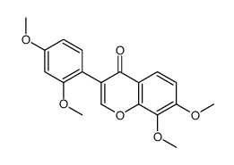 3-(2,4-dimethoxyphenyl)-7,8-dimethoxychromen-4-one结构式