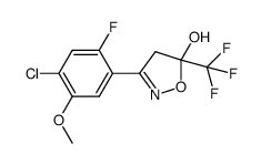 3-(4-chloro-2-fluoro-5-methoxyphenyl)-5-(trifluoromethyl)-4,5-dihydroisoxazol-5-ol结构式