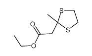 ethyl 2-(2-methyl-1,3-dithiolan-2-yl)acetate Structure