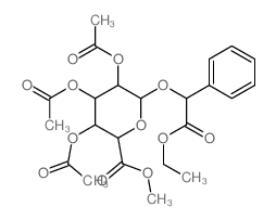 methyl 3,4,5-triacetyloxy-6-(ethoxycarbonyl-phenyl-methoxy)oxane-2-carboxylate结构式