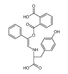 2-[2-[[(1S)-1-carboxy-2-(4-hydroxyphenyl)ethyl]amino]-1-phenylethenoxy]carbonylbenzoic acid结构式