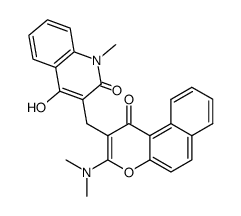 3-(3-dimethylamino-1-oxo-1H-benzo[f]chromen-2-ylmethyl)-4-hydroxy-1-methyl-1H-quinolin-2-one结构式