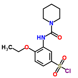 4-ETHOXY-3-[(PIPERIDINE-1-CARBONYL)-AMINO]-BENZENE SULFONYL CHLORIDE structure