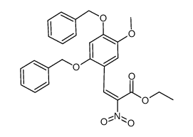 (E/Z)-ethyl 2,4-bis(benzyloxy)-5-methoxy-α-nitrocinnamate结构式