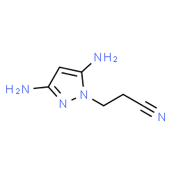 1H-Pyrazole-1-propanenitrile,3,5-diamino-结构式