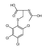 (2R)-2-acetamido-3-(2,3,4,6-tetrachlorophenyl)sulfanylpropanoic acid Structure