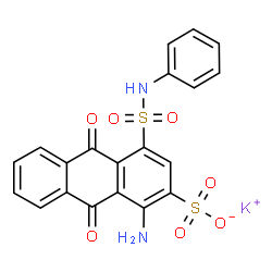 1-Amino-9,10-dihydro-9,10-dioxo-4-[(phenylamino)sulfonyl]-2-anthracenesulfonic acid potassium salt Structure