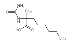 2-(carbamoylamino)-2-methyl-octanoic acid结构式