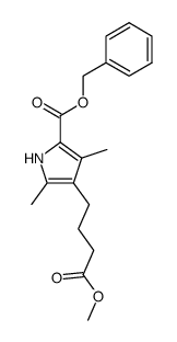 benzyl 3-(3-methoxycarbonylpropyl)-2,4-dimethylpyrrole-5-carboxylate结构式