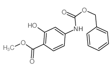 methyl 2-hydroxy-4-phenylmethoxycarbonylamino-benzoate结构式
