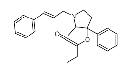 1-(3-Phenyl-2-propenyl)-2-methyl-3-phenylpyrrolidin-3-ol propionate structure