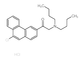 Ethanone,1-(9-chloro-3-phenanthrenyl)-2-(dibutylamino)-, hydrochloride (1:1) structure