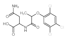 3-carbamoyl-2-[2-(2,4,5-trichlorophenoxy)propanoylamino]propanoic acid structure