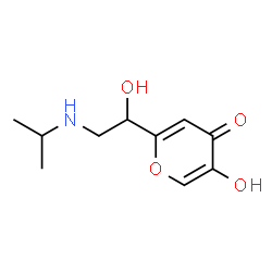 4H-Pyran-4-one, 5-hydroxy-2-[1-hydroxy-2-[(1-methylethyl)amino]ethyl]- (9CI) structure