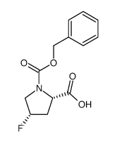 (2S,4S)-1-((苄氧基)羰基)-4-氟吡咯烷-2-甲酸结构式