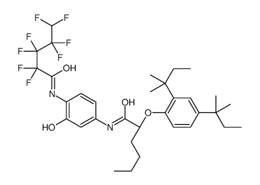 2-(2,4-Di-tert-pentylphenoxy)-N-[3-hydroxy-4-[(2,2,3,3,4,4,5,5-octafluorovaleryl)amino]phenyl]hexanamide结构式