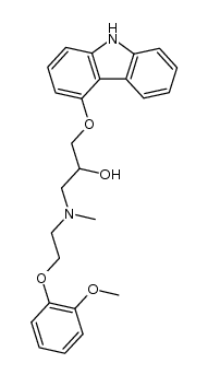 1-(9H-carbazol-4-yloxy)-3-{[2-(2-methoxyphenoxy)ethyl]methylamino}-2-propanol Structure