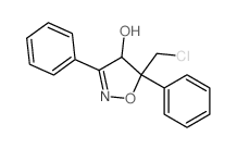 4-Isoxazolol,5-(chloromethyl)-4,5-dihydro-3,5-diphenyl-结构式