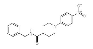 4-Piperidinecarboxamide,1-(4-nitrophenyl)-N-(phenylmethyl)-结构式