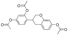 4-[7-(Acetyloxy)-3,4-dihydro-2H-1-benzopyran-3-yl]-1,3-benzenediol diacetate structure