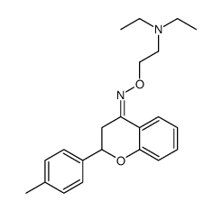 N,N-diethyl-2-[(Z)-[2-(4-methylphenyl)-2,3-dihydrochromen-4-ylidene]amino]oxyethanamine Structure