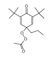 3,5-di-tert-butyl-4-oxo-1-propylcyclohexa-2,5-dien-1-yl ethaneperoxoate结构式