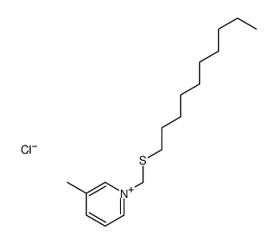 1-(decylsulfanylmethyl)-3-methylpyridin-1-ium,chloride结构式