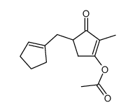 3-acetoxy-5-cyclopent-1-enylmethyl-2-methylcyclopent-2-en-1-one结构式