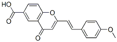 trans-6-Carboxy-2-(p-methoxystyryl)chromone结构式