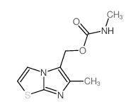 (7-methyl-4-thia-1,6-diazabicyclo[3.3.0]octa-2,5,7-trien-8-yl)methyl N-methylcarbamate结构式