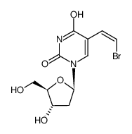 (Z)-5-(2-bromovinyl)-2'-deoxyuridine Structure
