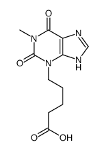 5-(1-methyl-2,6-dioxo-7H-purin-3-yl)pentanoic acid结构式