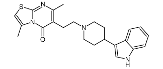 6-[2-[4-(1H-indol-3-yl)piperidin-1-yl]ethyl]-3,7-dimethyl-5H-thiazolo[3,2-a]pyrimidin-5-one结构式
