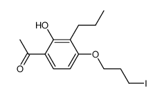 3-(2-propyl-3-hydroxy-4-acetylphenoxy)-1-iodopropane结构式