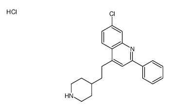 7-chloro-2-phenyl-4-(2-piperidin-4-ylethyl)quinoline,hydrochloride结构式