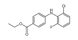 4-(2-chloro-6-fluoro-phenylamino)benzoic acid ethyl ester结构式